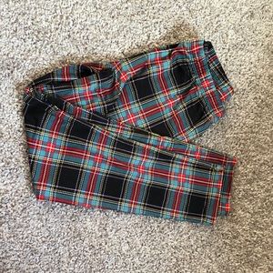 Girls size 8 plaid leggings